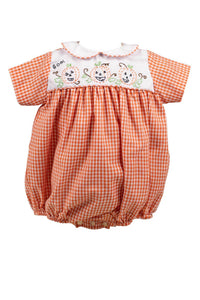 The Proper Peony - Boys Jack O’lantern Bubble Onesies