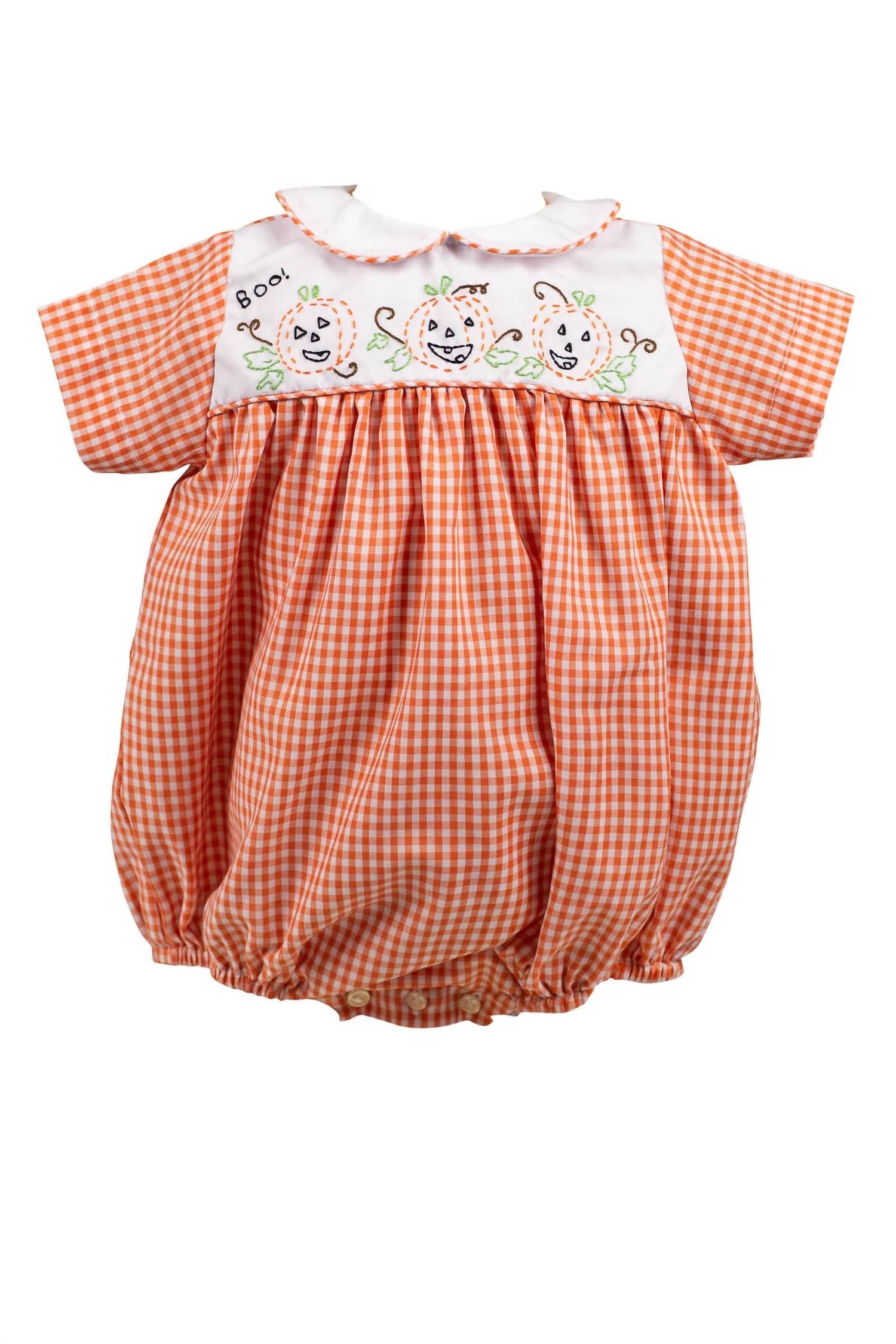 The Proper Peony - Boys Jack O’lantern Bubble Onesies
