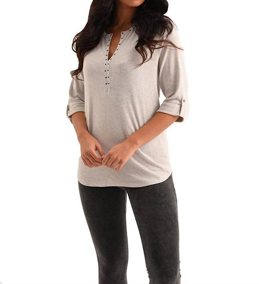 Emma Grommet V-Neck Kashmira Top