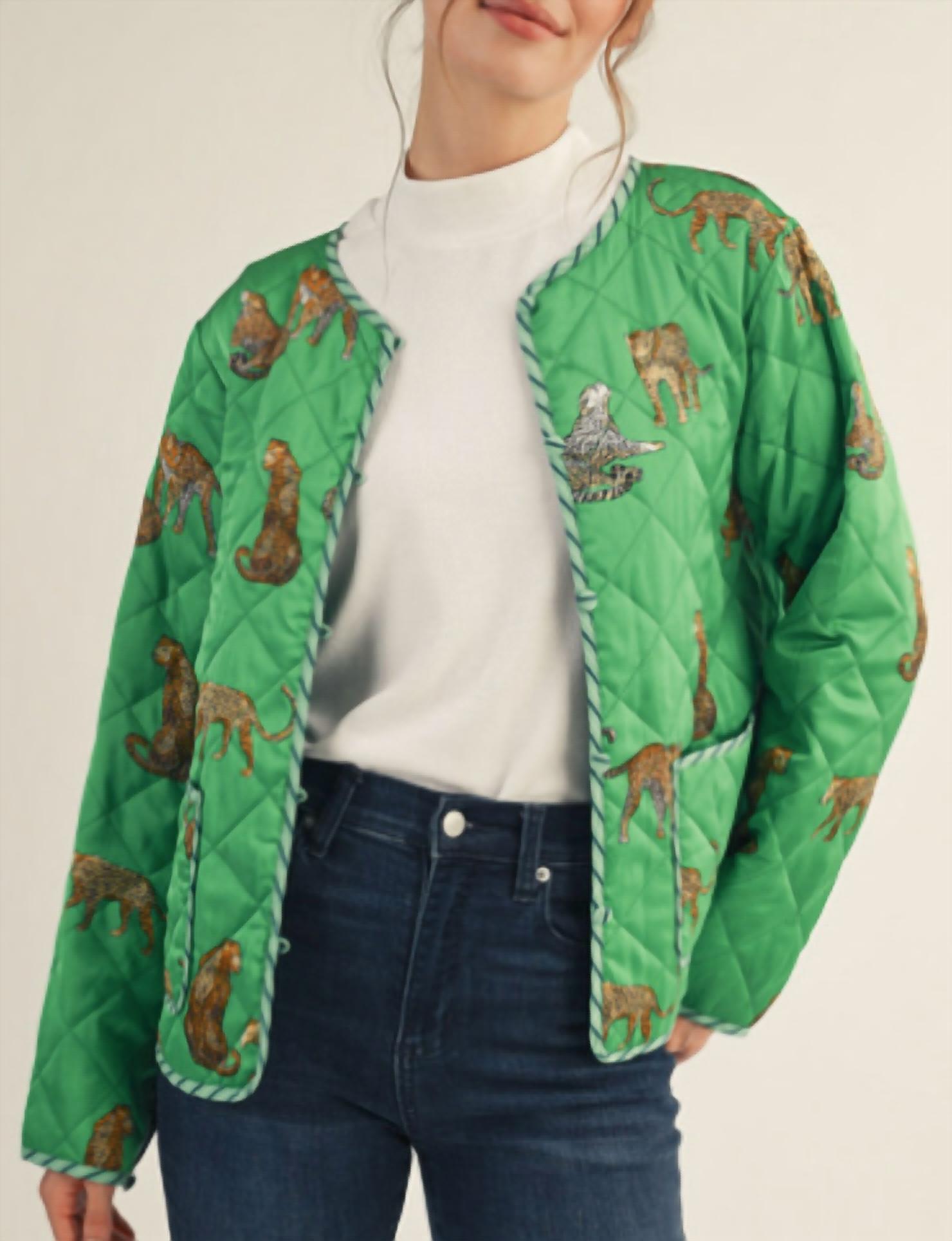 Jodifl - Cheetah Chic Quilted Jacket
