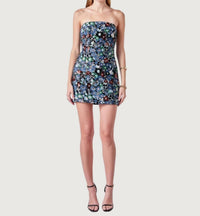endless rose Maude Sequined Mini Dress in multi - women's dress