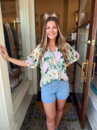 Sanctuary - Spring Floral Button Blouse