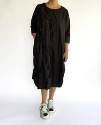 Cheyenne - Ruffle Three Quarter Sleeve Dress