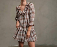 Raisonnel - Vintage Ruffle Check Babydoll Dress