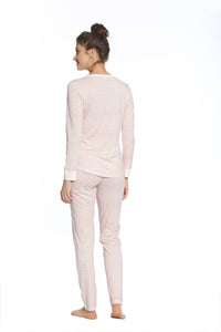 Twelve Eighty Eight - Long Sleeve Henley Pajama Set