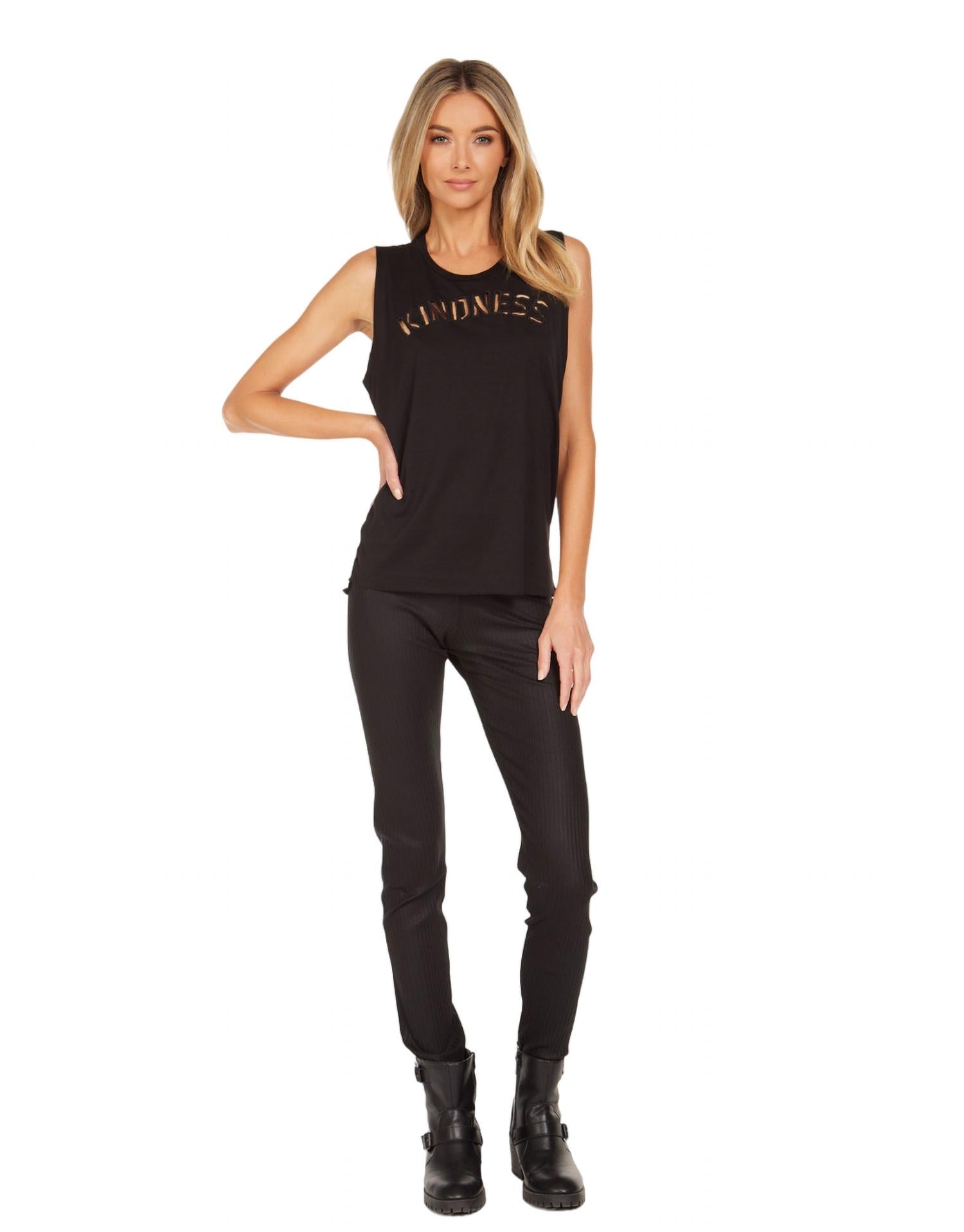 DOM MUSCLE TANK TOP WITH KINDNESS CUTOUT