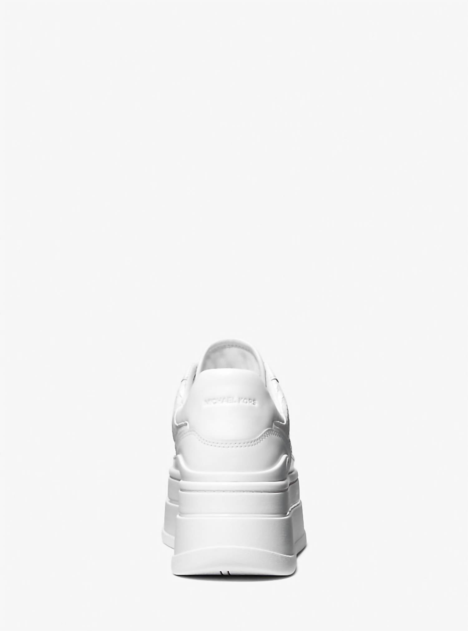 Michael Kors - Women's Hayes Snake Embossed Leather Platform Sneaker