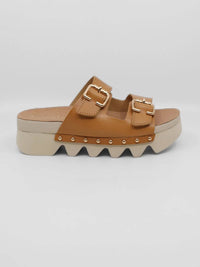 Bussola - Women's Cleopatra Buckle Strap Slide Sandal