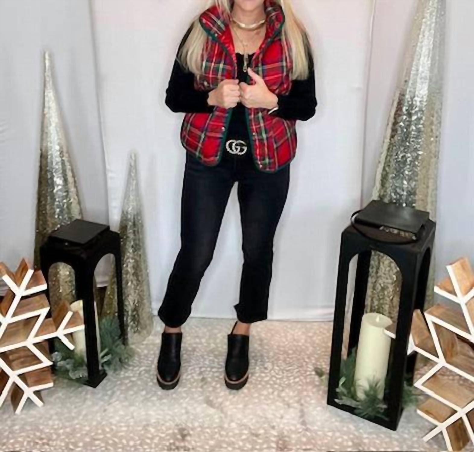 Bibi - Vintage Plaid Quilted Vest