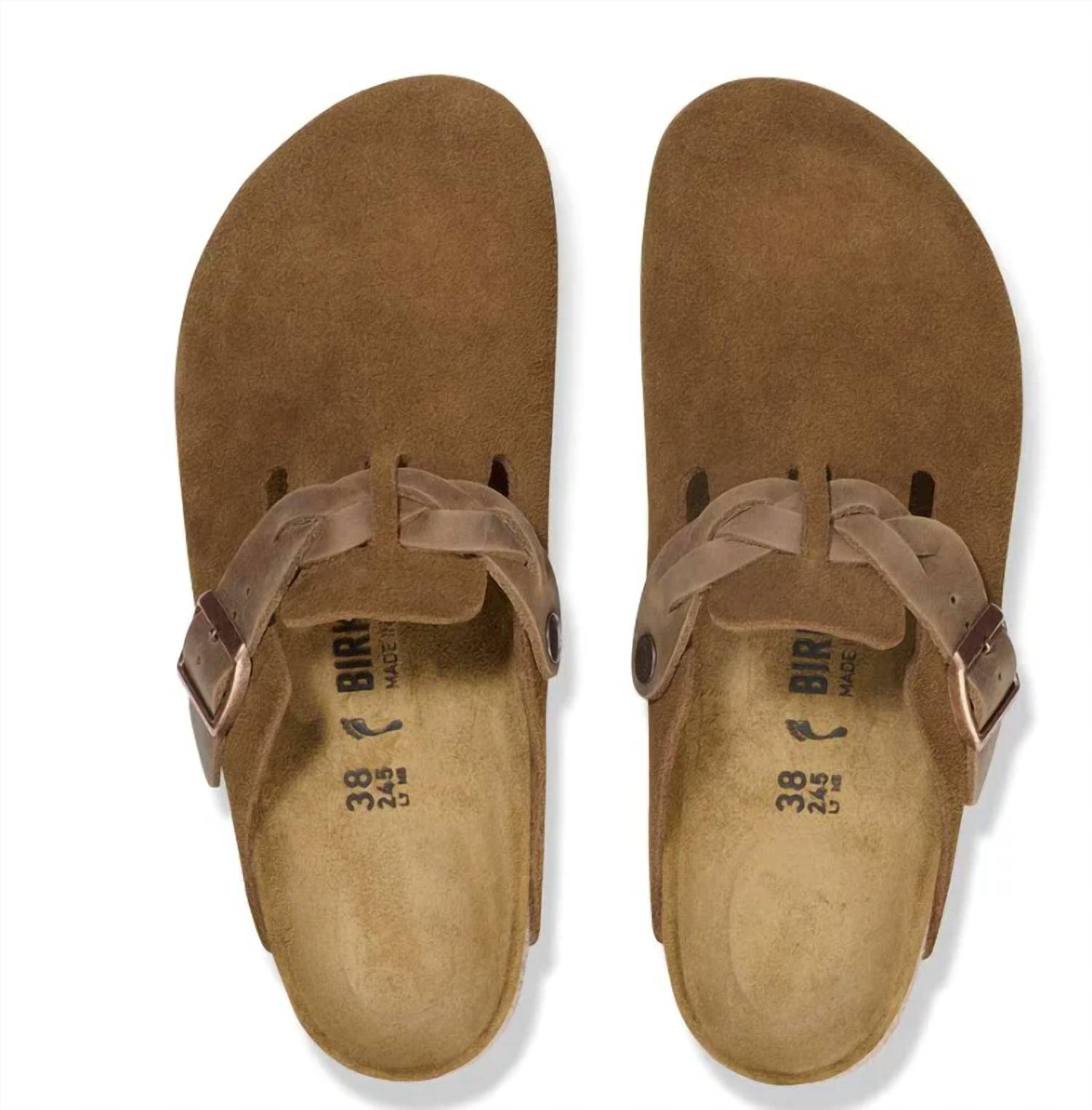Birkenstock - Women's Boston Braided Suede Clogs
