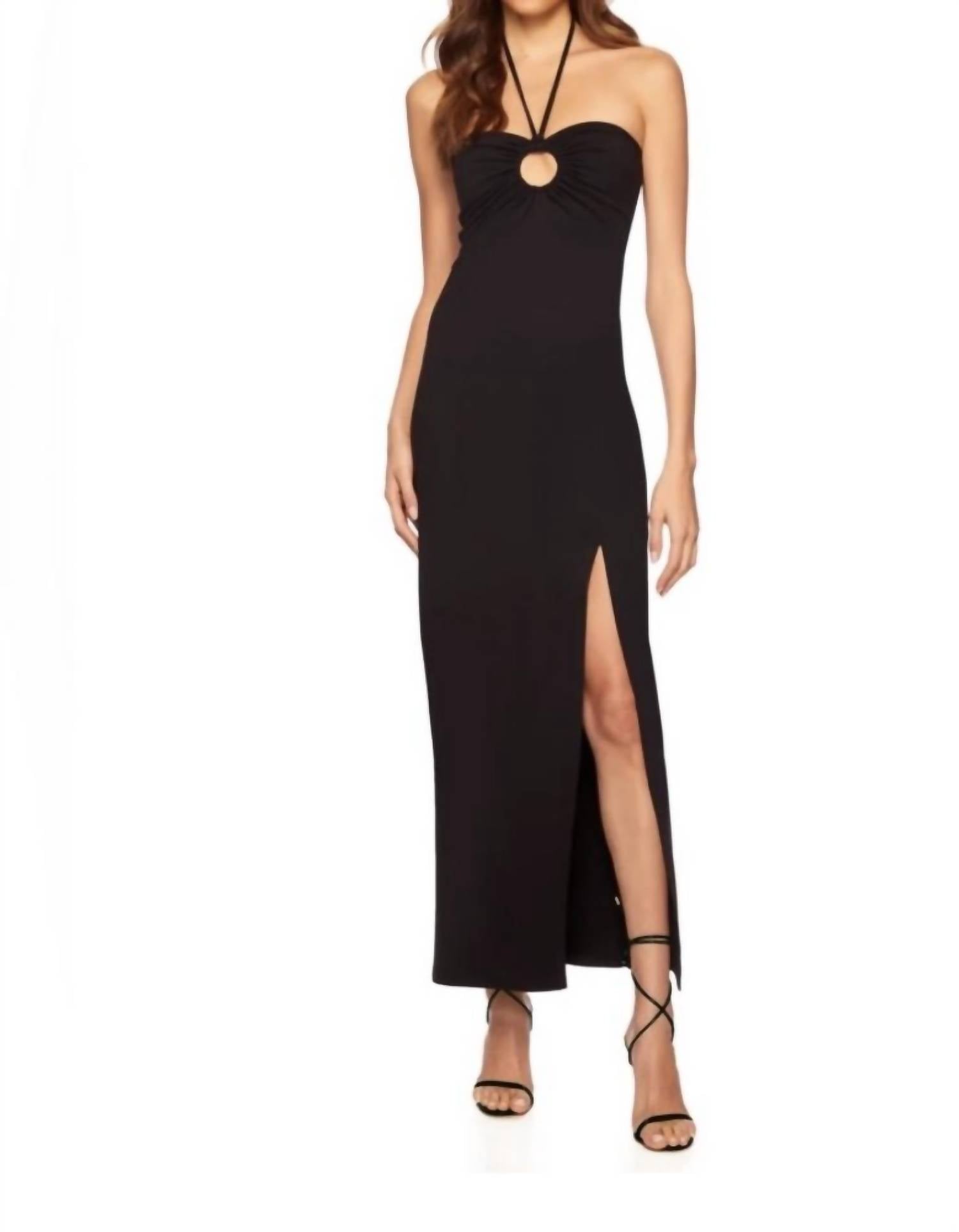 Susana Monaco - Halter Side Slit Maxi Dress