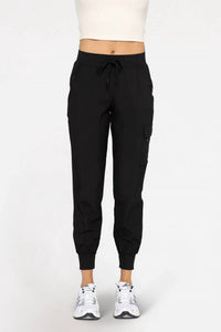 Mono B - High-Waisted Capri Active Joggers with Pockets
