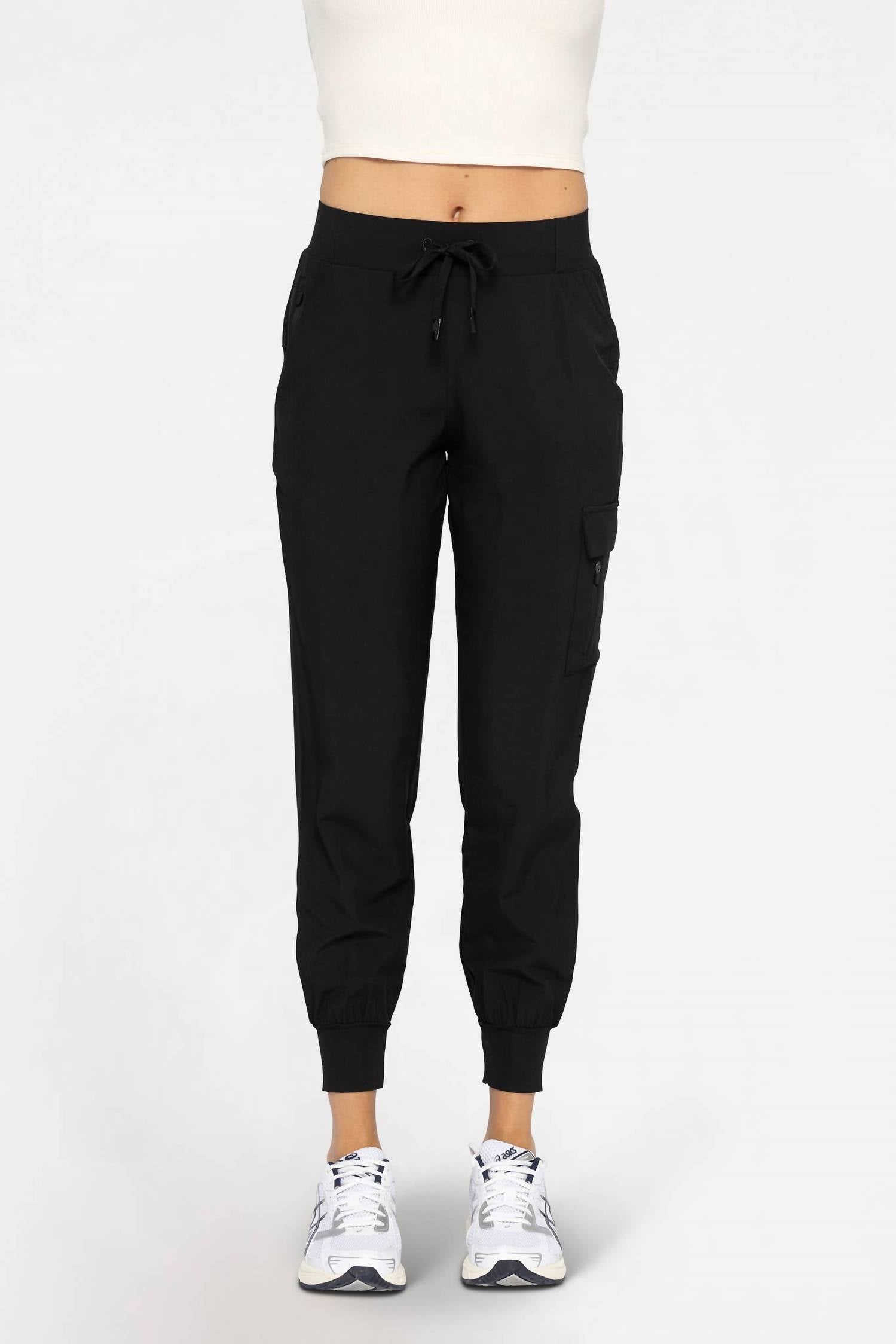 Mono B - High-Waisted Capri Active Joggers with Pockets