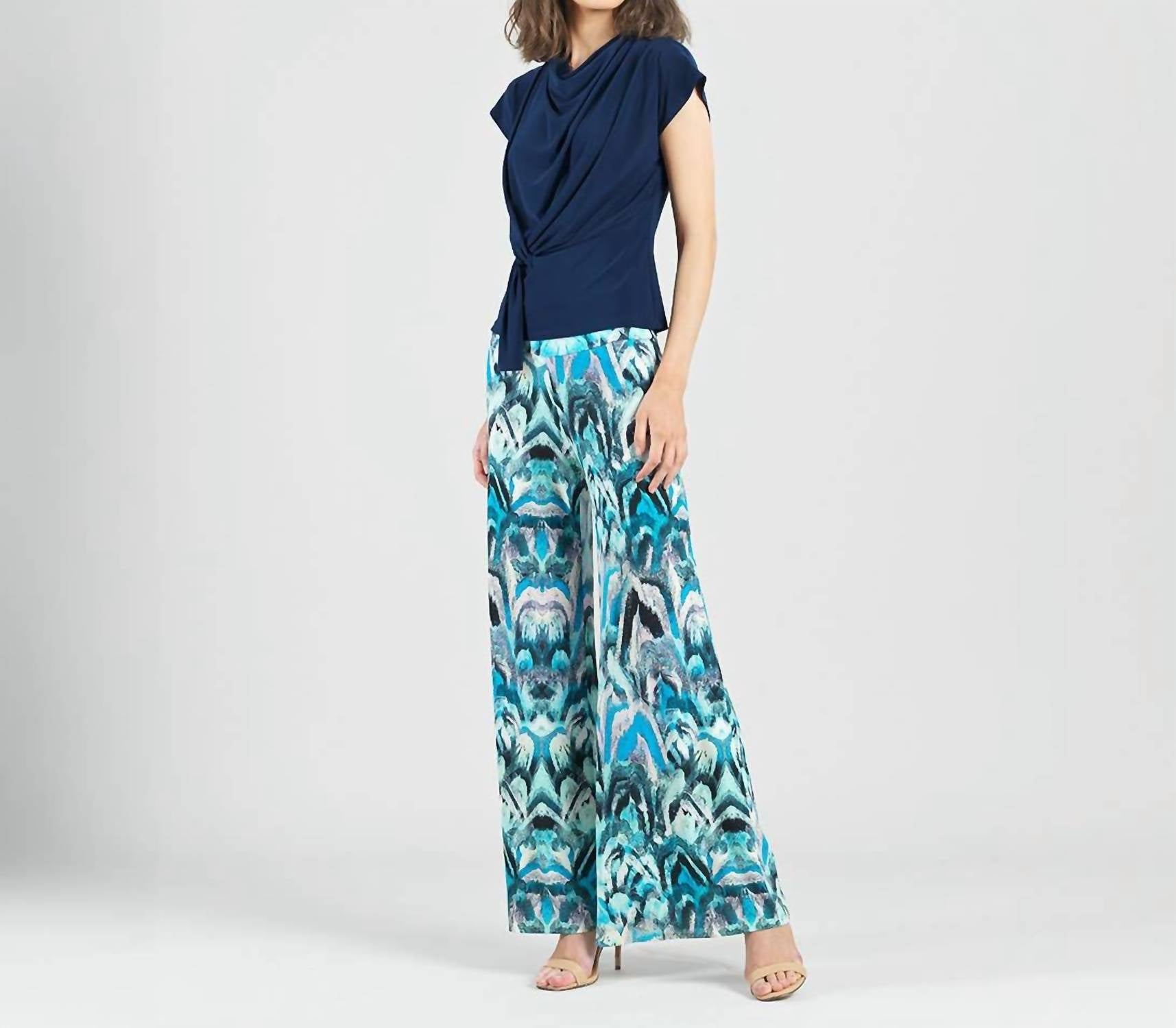 CLARA SUNWOO Soft Knit Palazzo Pant in multi - women's pants - view 5