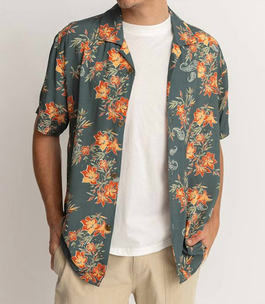 Rhythm. - Tropical Paisley Cuban Short Sleeve Shirt