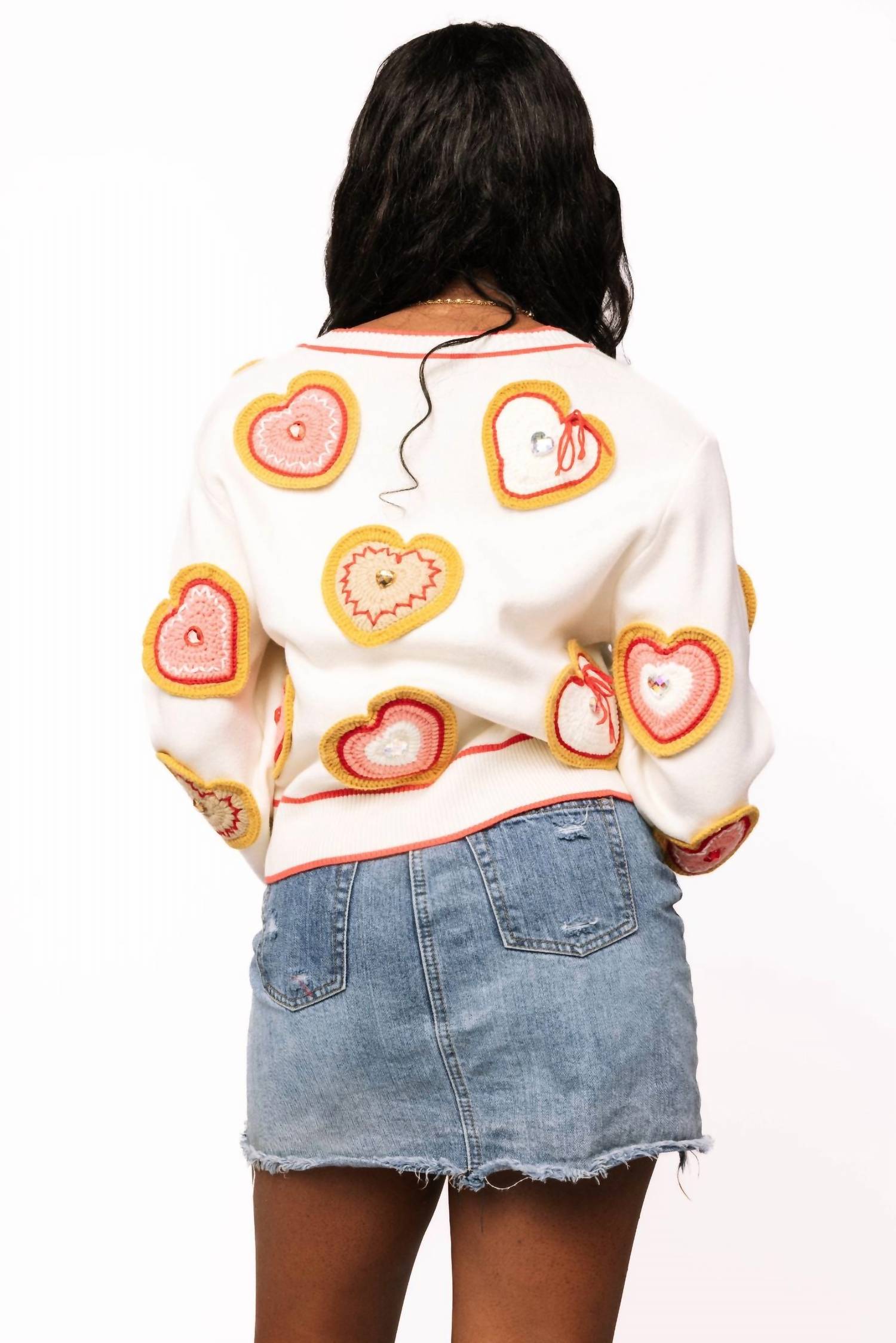 Queen Of Sparkles - Knit Valentine's Cardigan