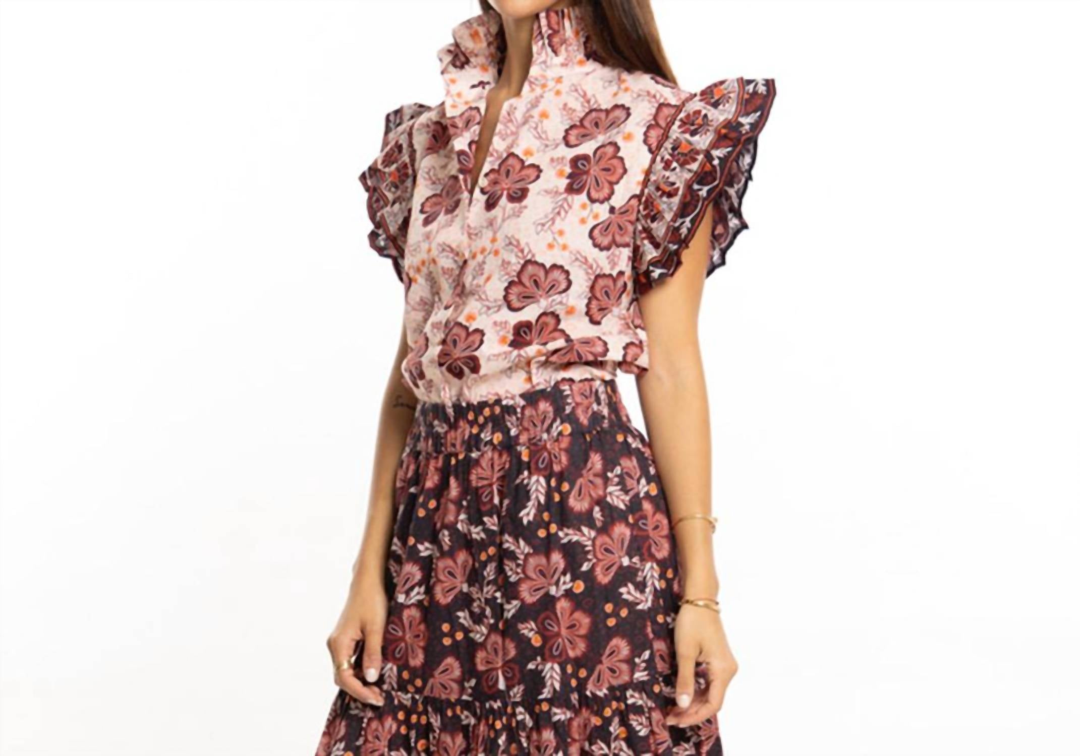 Bindu - Milly Flutter Sleeve Top