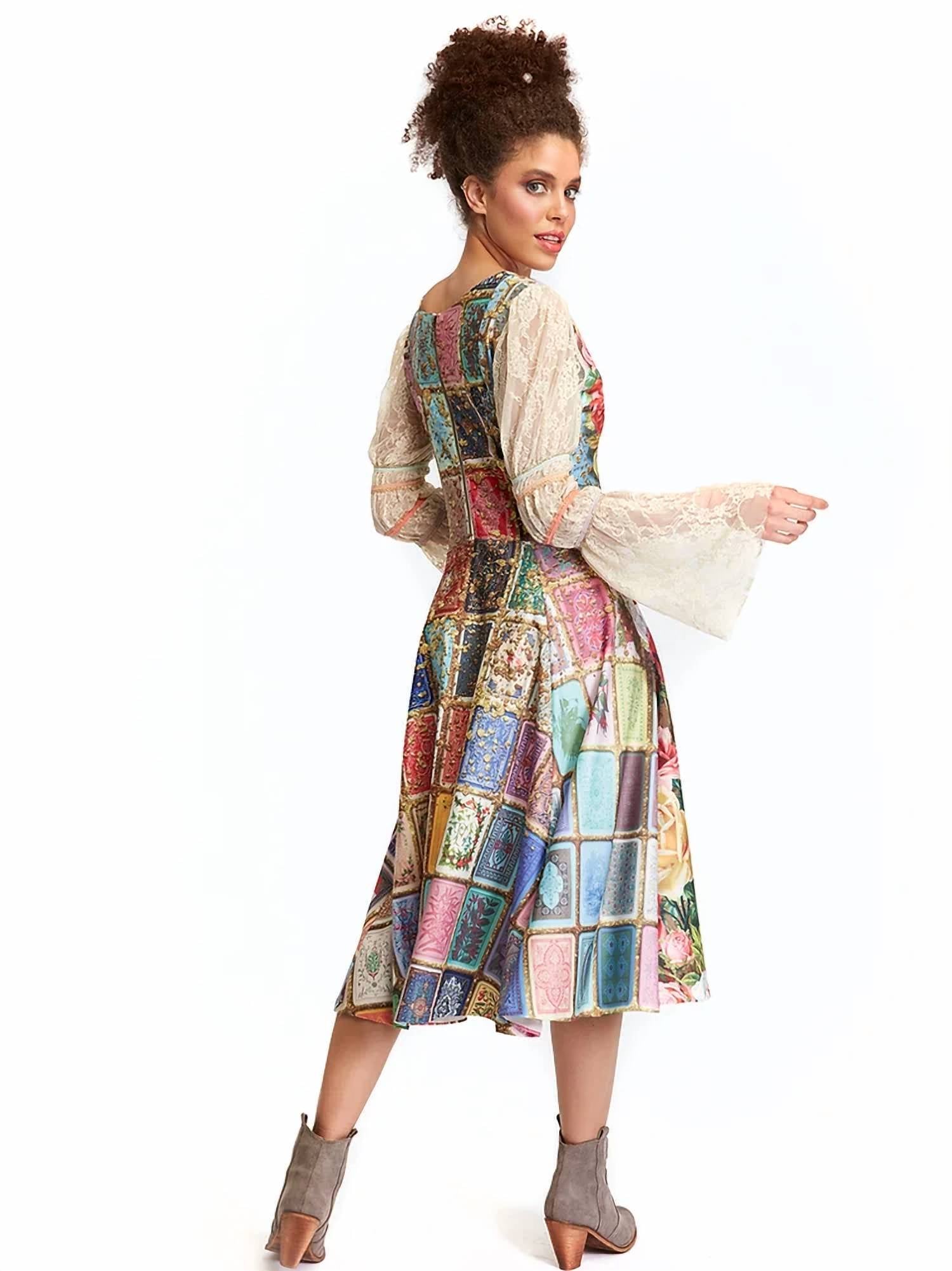 Fortune In Flowerland Midi Dress