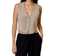 Dh New York - Arizona Vest - brown - clothing - cotton