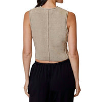 Dh New York - Arizona Vest - brown - clothing - cotton