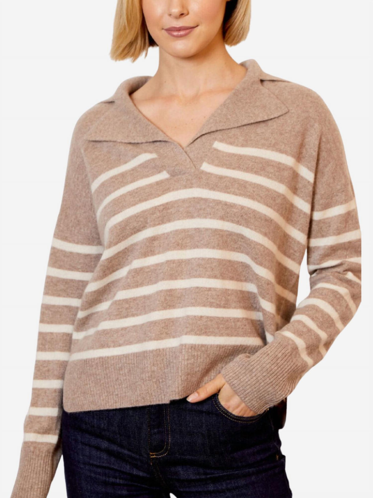 Dh New York - Notched Collar Sweater