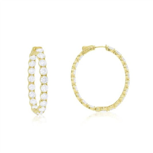 Diana M Jewels - Lab Grown Inside - out Diamond Hoops - directbrandpartner - earrings - gold