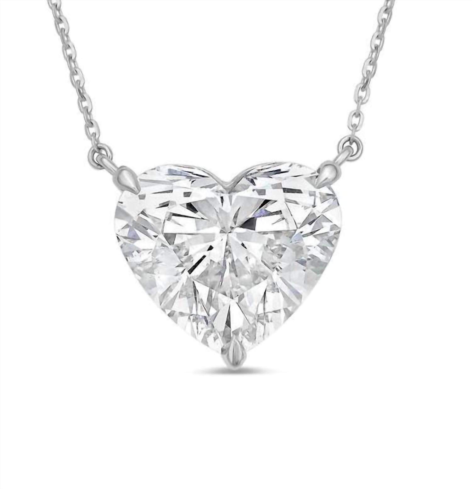 Diana M Jewels - Women's 14k Heart Lab Grown Diamond Solitaire Pendant Necklace - directbrandpartner - gold - jewelry
