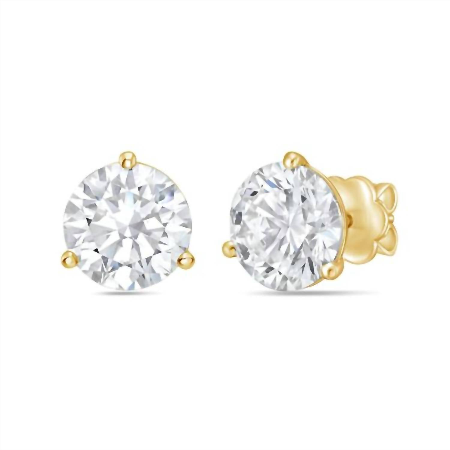 Diana M Jewels - Women's Lab Grown Martini Round Diamond Stud Earrings - directbrandpartner - earrings - jewelry