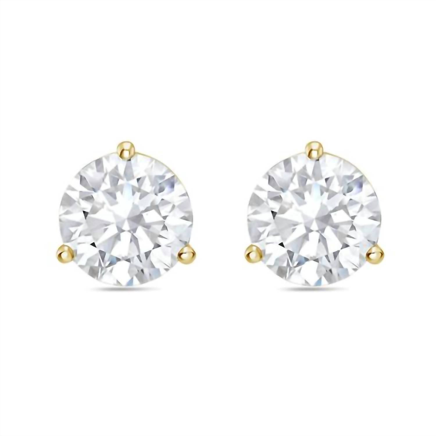 Diana M Jewels - Women's Lab Grown Martini Round Diamond Studs - directbrandpartner - earrings - jewelry