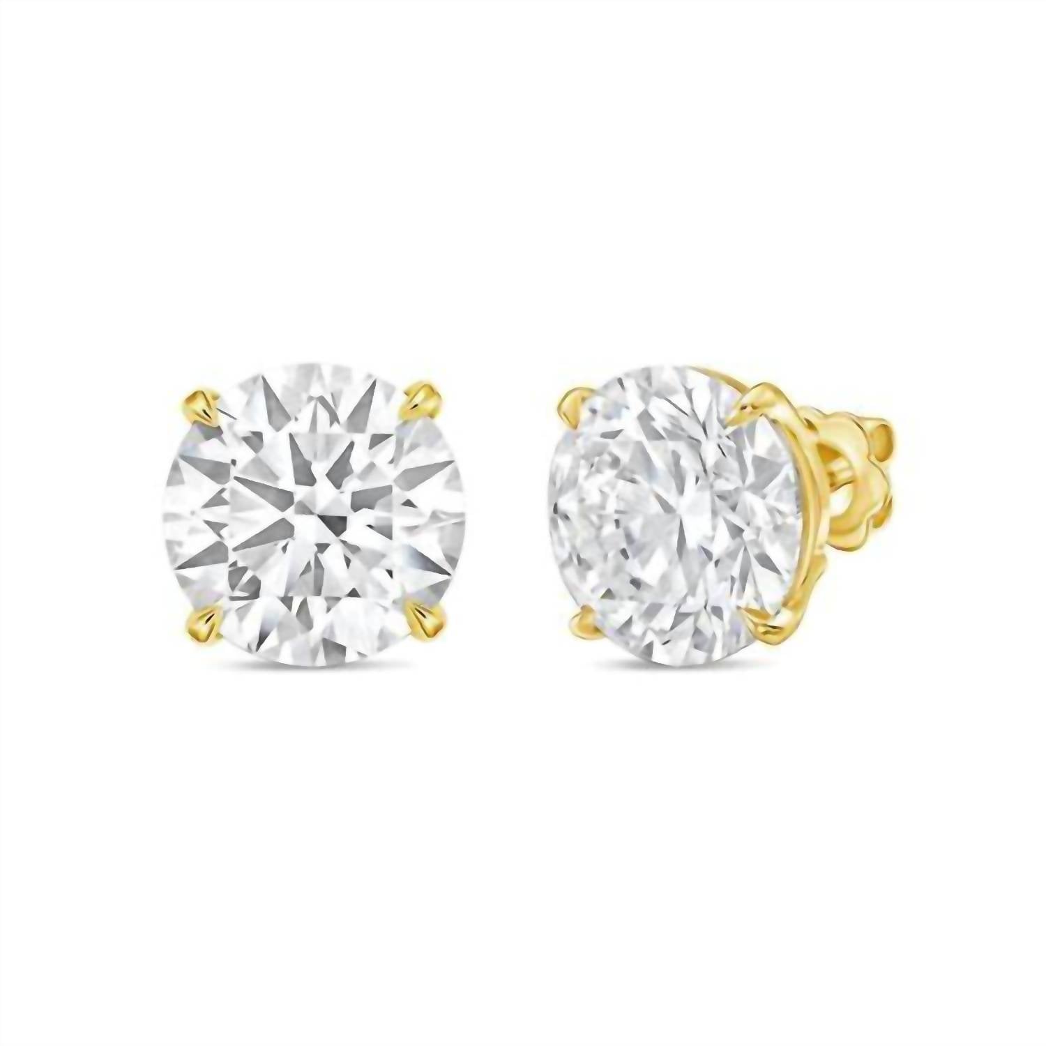 Diana M Jewels - Women's Lab Grown Petite Diamond 4 Prong Stud Earrings - directbrandpartner - earrings - jewelry