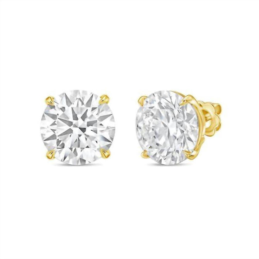 Diana M Jewels - Women's Lab Grown Petite Diamond 4 Prong Stud Earrings - directbrandpartner - earrings - jewelry