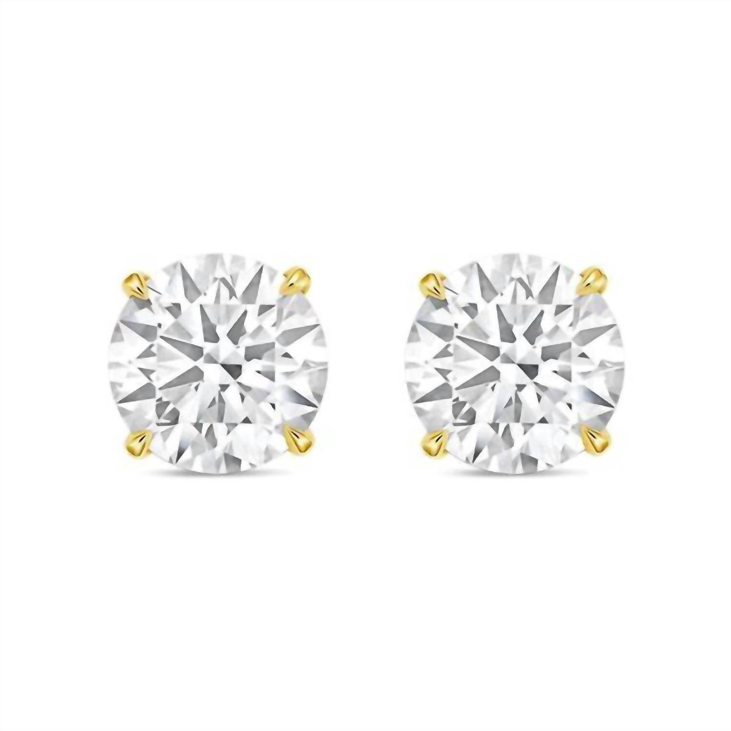 Diana M Jewels - Women's Lab Grown Petite Diamond 4 Prong Stud Earrings - directbrandpartner - earrings - jewelry