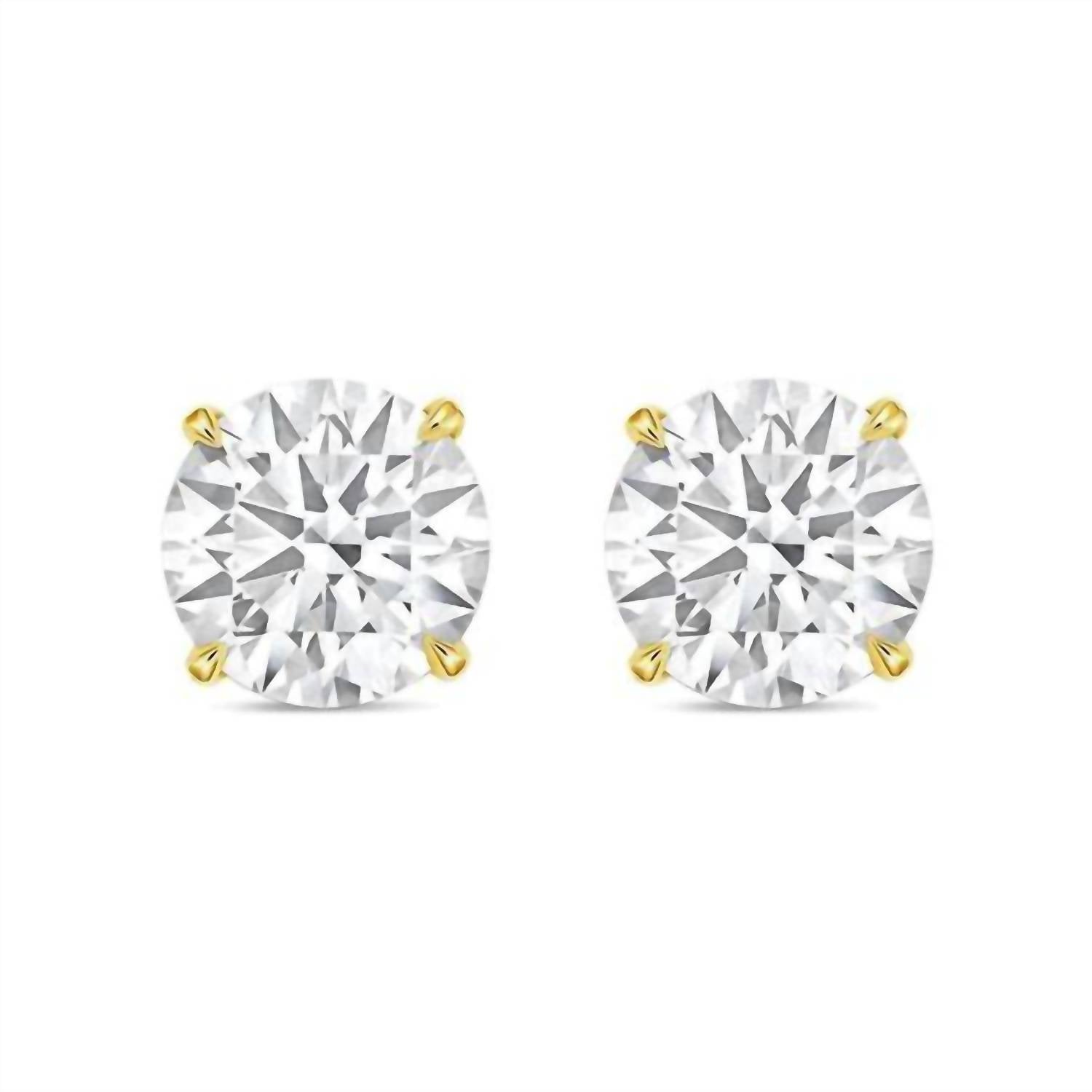 Diana M Jewels - Women's Lab Grown Round Diamond Stud Earrings - directbrandpartner - earrings - jewelry