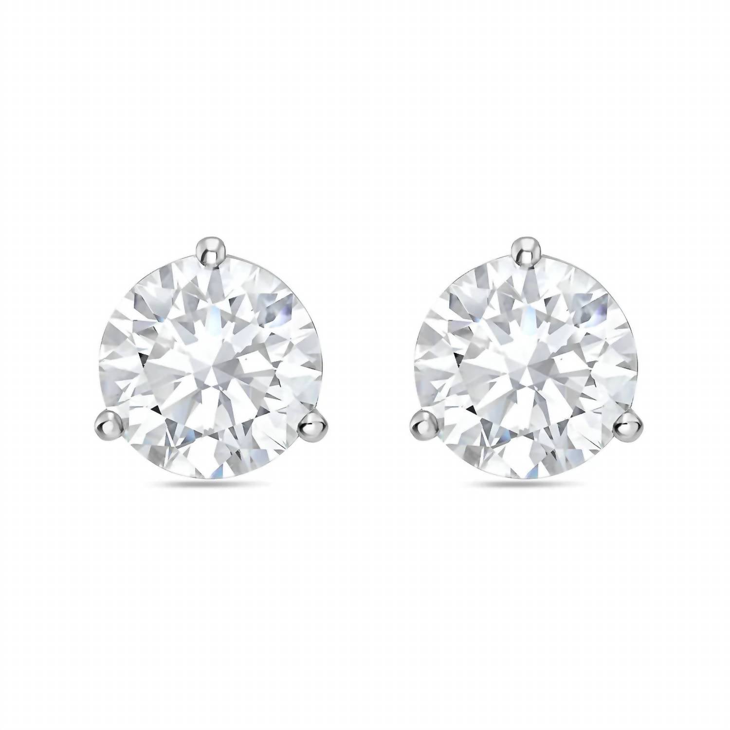 Diana M Jewels - Women's Lab Grown Round Diamond Stud Earrings - directbrandpartner - earrings - jewelry