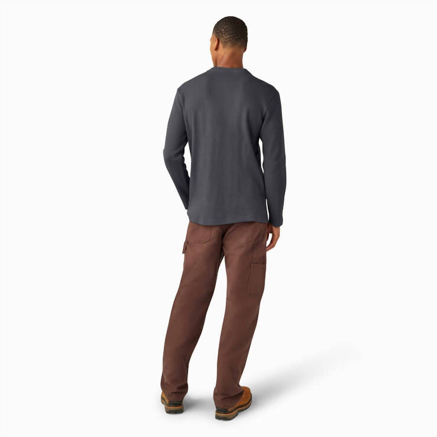 Dickies - Henley Thermal Shirt - clothing - cotton - blend - grey