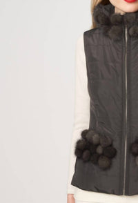 Diomi - Poly With Mink Collar Vest