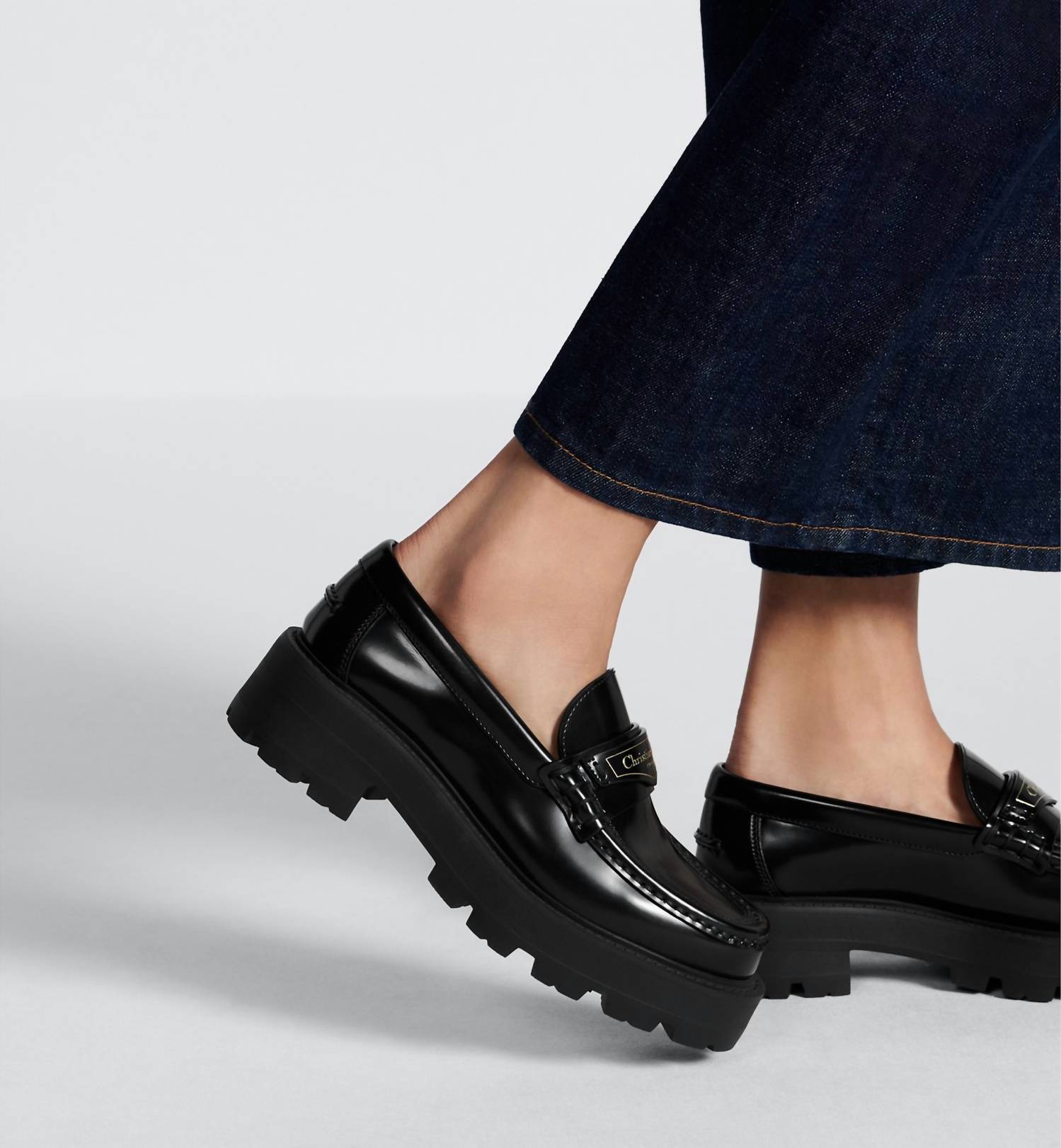 Dior - Boy Brushed Calfkin Loafers - black - flats - loafers