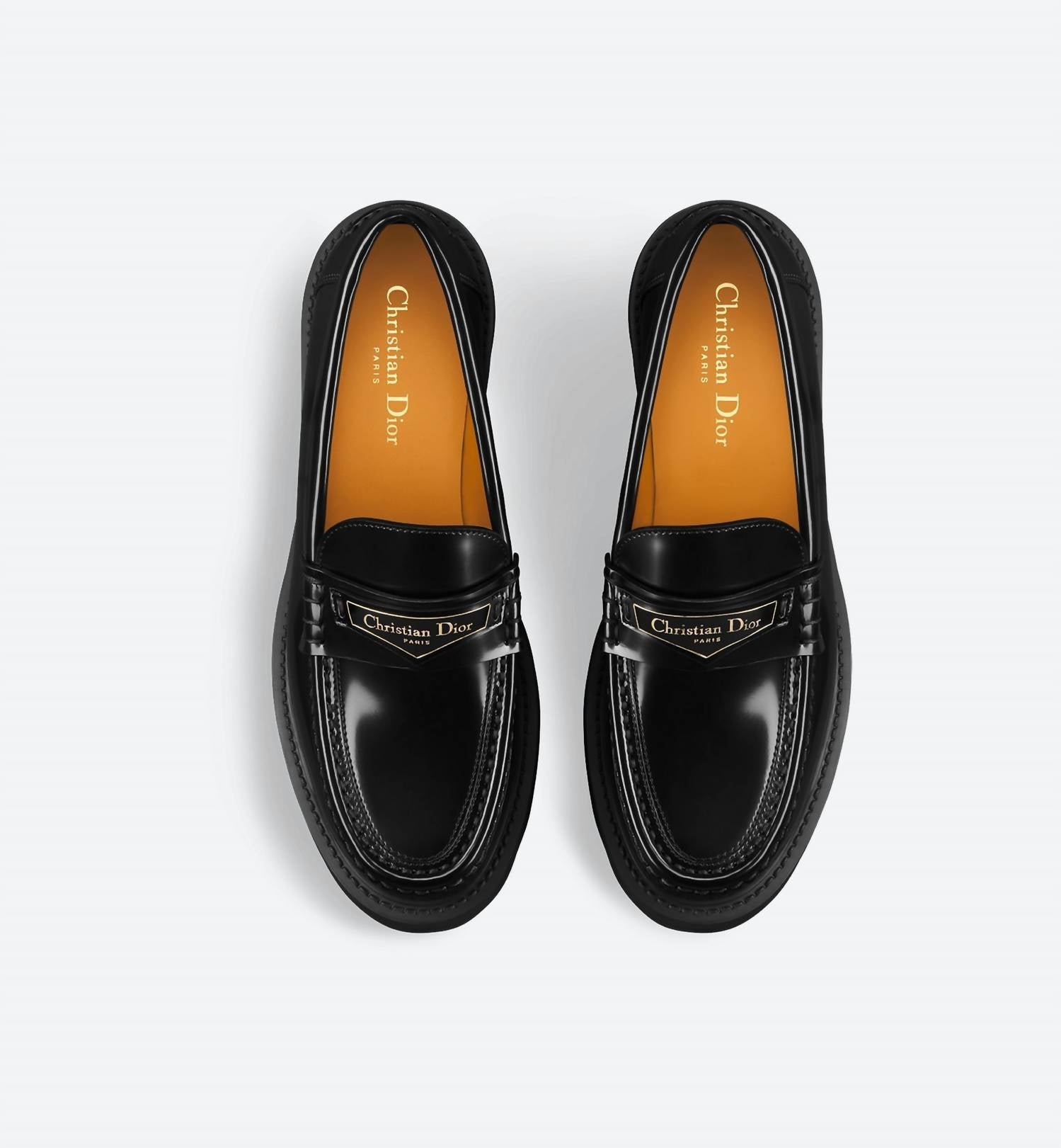 Dior - Boy Brushed Calfkin Loafers - black - flats - loafers