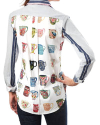 Dizzy - Lizzie - Chesapeake Shirt - blue - button - down - shirts - clothing