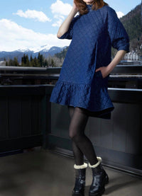 Dizzy - Lizzie - St. Tropez Softly Quilted Dress - blue - clothing - cotton