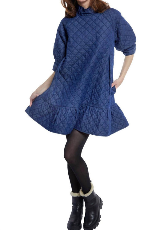 Dizzy - Lizzie - St. Tropez Softly Quilted Dress - blue - clothing - cotton