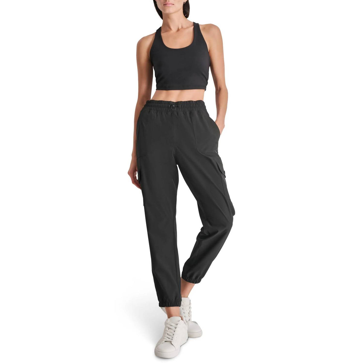 Dkny - Smocked Bungee Woven Cargo Jogger