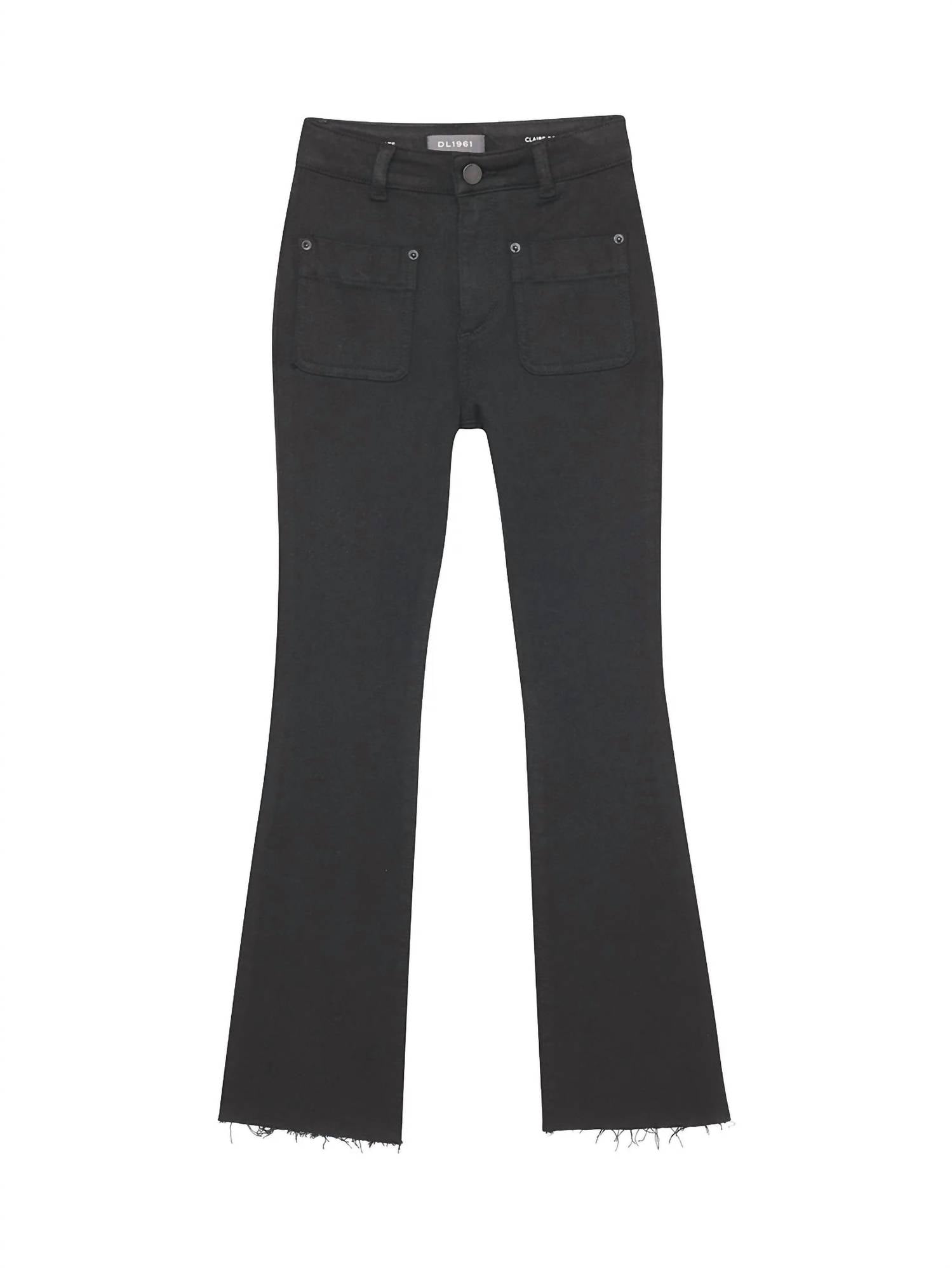 Dl1961 - Kids' - Girl's Claire High Rise Bootcut Jean - black - bottoms - clothing