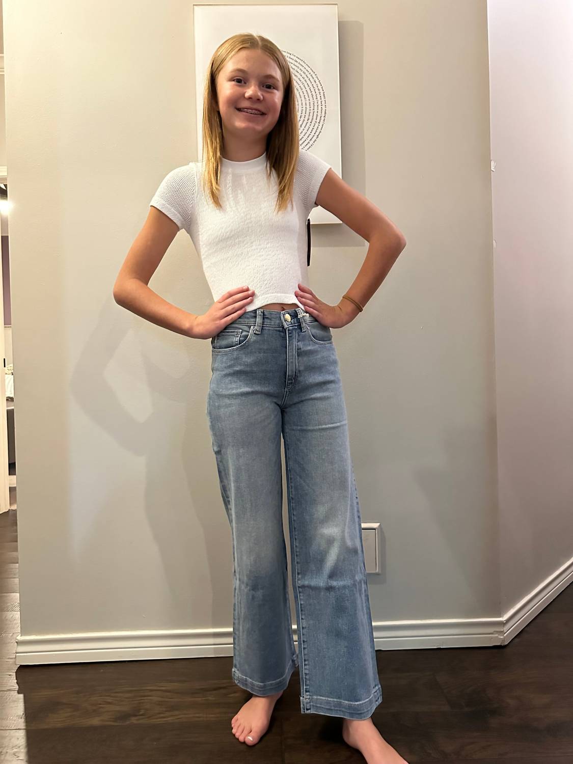 Dl1961 - Kids' - Girl's Lily Wide Leg Jean - blue - bottoms - clothing