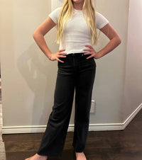Dl1961 - Kids' - Girl's Lily Wide Leg Jean - black - bottoms - clothing
