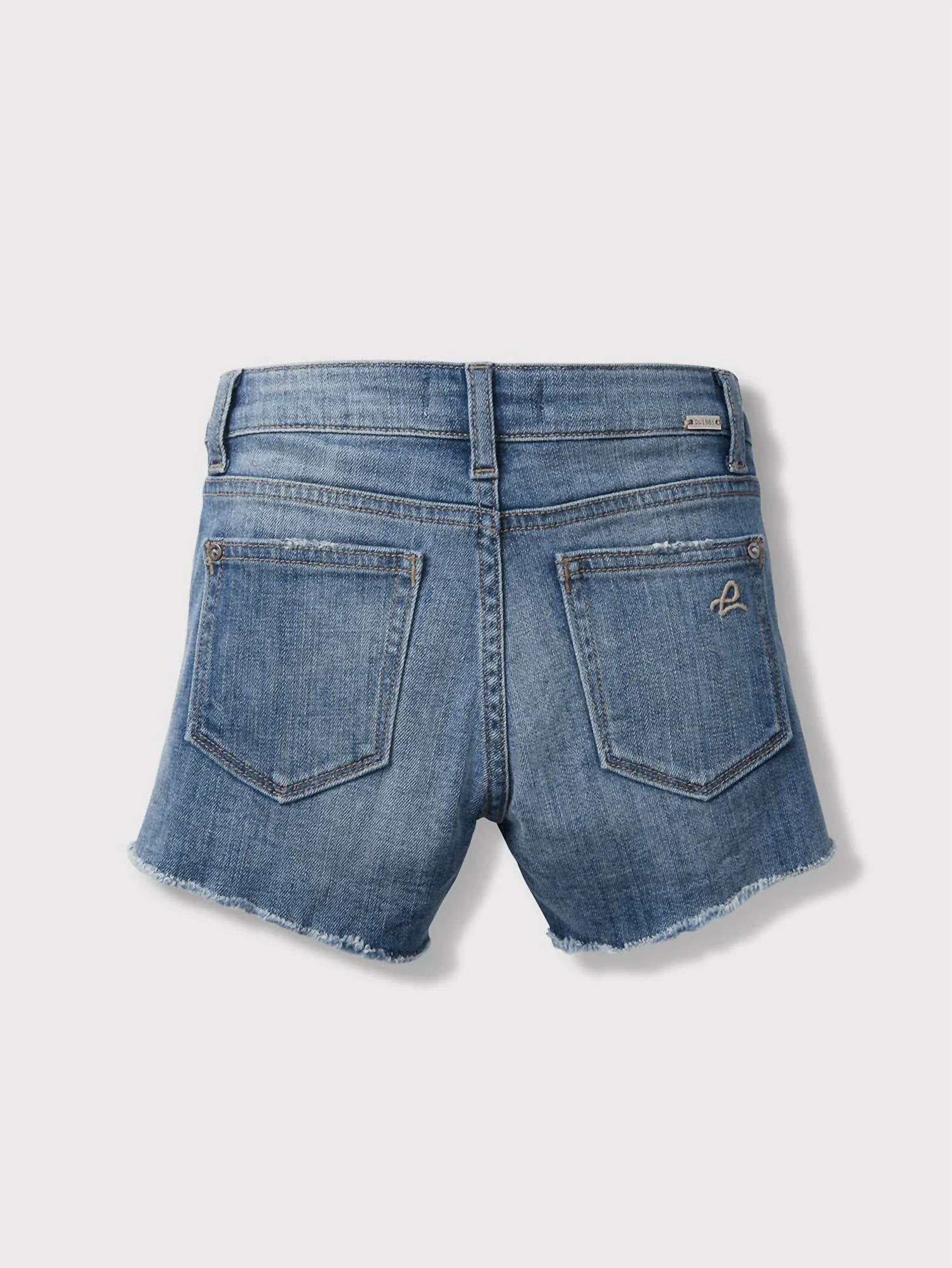 Dl1961 - Kids' - Girl's Lucy Denim Cut Off Short - blue - bottoms - clothing