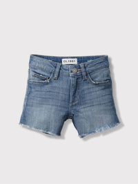 Dl1961 - Kids' - Girl's Lucy Denim Cut Off Short - blue - bottoms - clothing