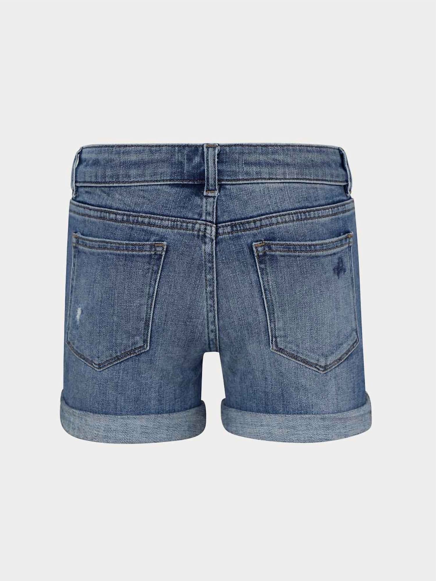 Dl1961 - Kids' - Girl's Piper Cuffed Denim Short - blue - bottoms - clothing