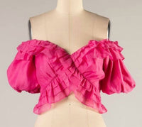 Do+Be - Isabella Ruffle Crop Top - blouses - clothing - pink