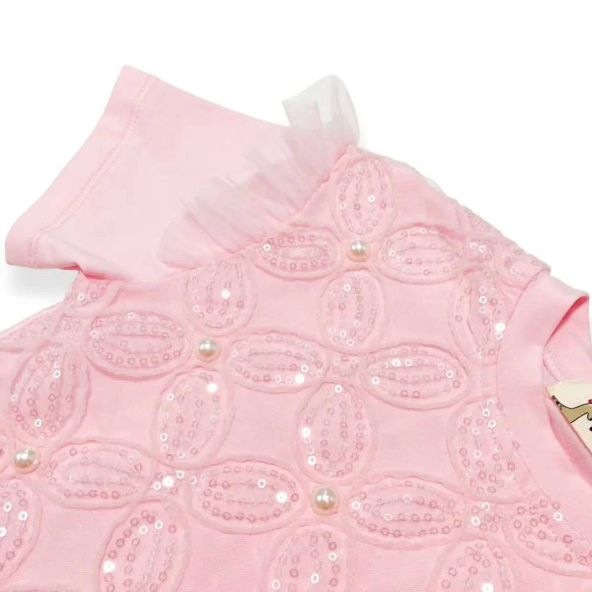 Doe A Dear - Kid's Sequin Floral Mesh Tee